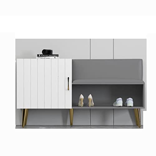 QHLMLL Schuhregale MDF-Holz-Schuhbank, modern, kreativ, mit Schaumstoff gepolsterter Sitzfläche und Tür für den Eingangsbereich, 100 x 30 x 50 cm von QHLMLL