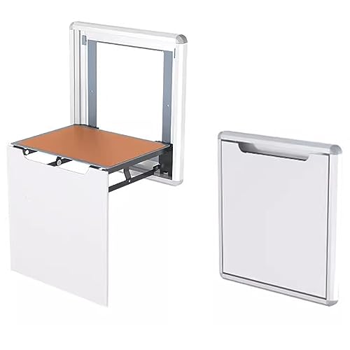 QHLMLL Schuhwickelhocker zur Wandmontage, unsichtbarer Klappstuhl, Duschsitzbank, Klappstuhl, Aluminiumlegierung, Bankbelastung 100 kg, für Eingangsbereich, Flur, Küche, Badezimmer (Farbe: Weiß) von QHLMLL