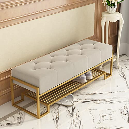 QHLMLL Verdickte Samt-gepolsterte Eingangsbank, weicher getufteter Stoff, Schuhbank, Sitz, Schuhaufbewahrung, Organizer, moderne Schuhaufbewahrungsbank, Schuhregal, Bank, C, 80 x 38 x 42 cm QHLMLL Verdickte Samt-gepolsterte Eingangsbank, weicher getufteter Stoff, Schuhbank, Sitz, Schuhaufbewahrung, Organizer, moderne Schuhaufbewahrungsbank, Schuhregal, Bank, C, 80 x 38 x 42 cm von QHLMLL