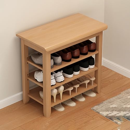 QHLMLL Verstellbare Schuhbank mit Sitz und Organizer-Regal, Eingangsbereich, Schuhregal, Bank für Flur und Wohnzimmer, 47,2 x 12 x 20 cm, Schwarz von QHLMLL
