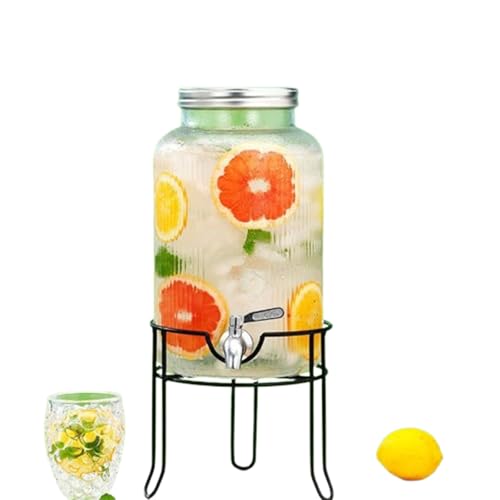 5,5 l Bierfass aus Glas mit Wasserhahn, selbstgemachtes Getränkefass, Früchteteefass, Behälter, Weinflasche,5.5L-A-Stainless-steel-faucet von QHMCD-VRJXJD