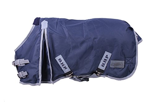 QHP Falabella Outdoordecke 200g Minishetty wasserdicht Kreuzgurte Schweiflatz (65 cm, Blau) von QHP