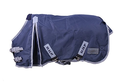 QHP Falabella Outdoordecke 200g Minishetty wasserdicht Kreuzgurte Schweiflatz (85 cm, Blau) von QHP