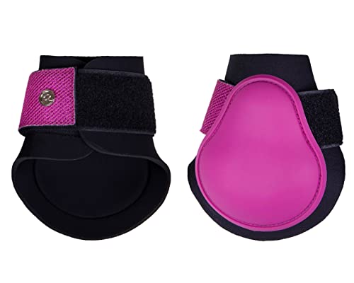 QHP Streichkappen Rio Neoprenfutter Klettverschluss Glitzer (Shetty, Festival Fuchsia) von QHP