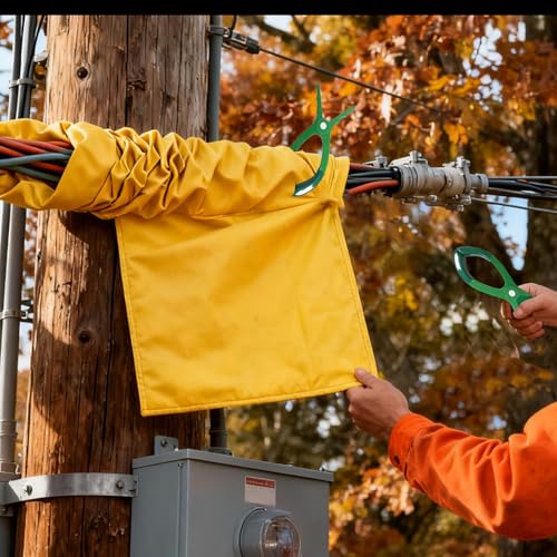 Abschirmdecke Für Hochspannungsisolationsklemmen, Isolierdecken Für Beschädigte Kabelpakete Elektrische Projekte Im Freien, Leicht Zu Tragen(400v-39.4x78.7in/100x200cm) von QHZYMX