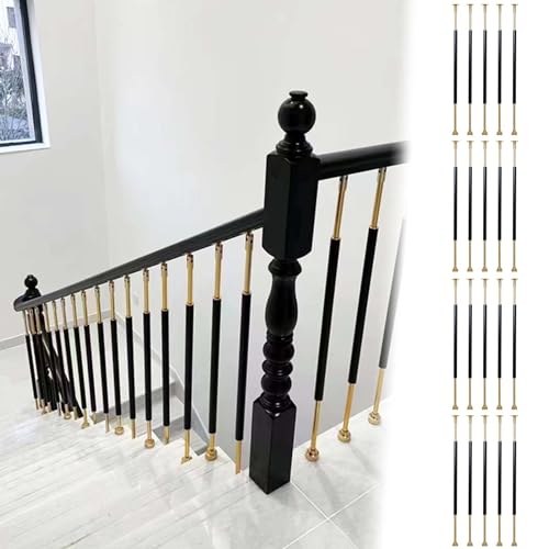Geländer Außen/ Innen Treppengeländer Aluminium-Legierung Baluster für Treppe Innen 30 Pack, 37in hoch Treppe Baluster mit Schrauben, Treppe Remodel / Decks dekorative Spindeln Post ( Size : 20 Pc ) von QHZYMX