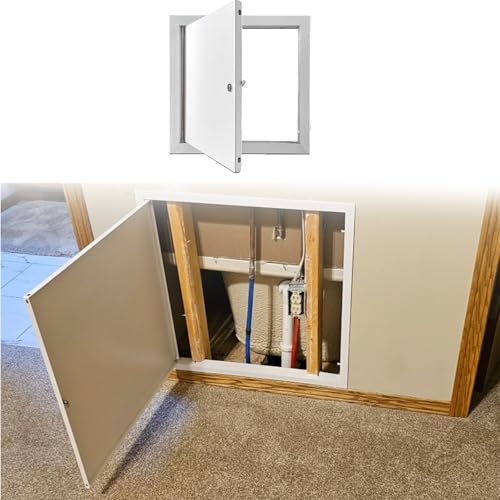 Inspektionsklappe Zugangsklappe Mit Tür Für Verkabelung/Kabel, Abschließbare Revisionstür In Trockenbauwänden Dachboden/Garage, Überstreichbare Wandlochabdeckung(12x12in/30.5x30.5cm) von QHZYMX