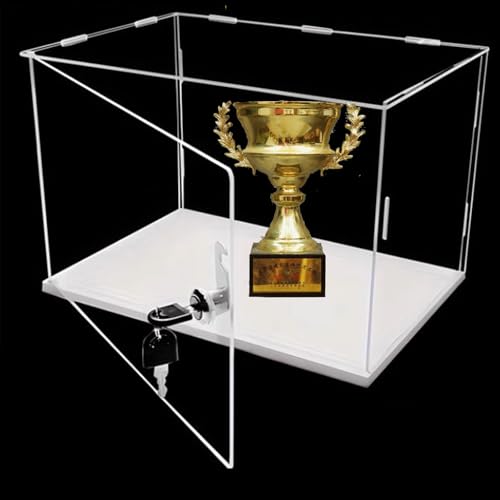 QHZYMX Acryl Vitrine Schaukasten Acryl-Vitrine Mit Sicherem Verschluss, Anpassbare Transparente Box Für Die Präsentation Von Modellen/Fußball/Sammlerstücken, Staubdichte Schutzboxen(50X39X50cm) von QHZYMX