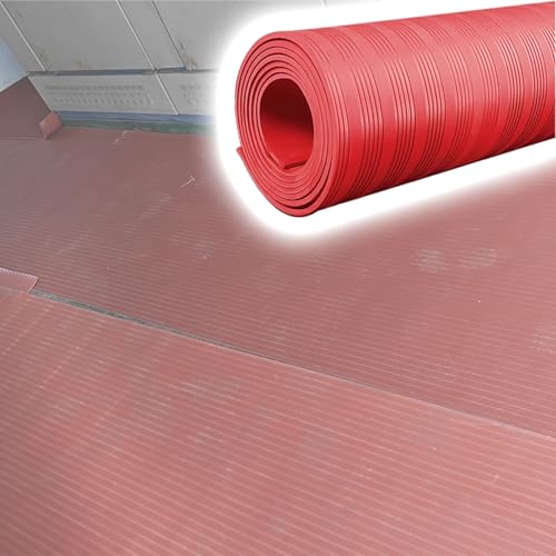 QHZYMX Black Switchboard Dielectric Mat, Substation Electric Shock Safety Protection with Ribbed Pattern Top, Customizable Commercial Distribution Room Floor Rolls(2.7mx1mx8mm) von QHZYMX