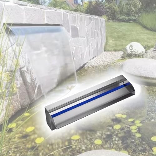 QHZYMX Wasserfall-Überlaufrinne Überlauf Für Wasserspiele Im Garten, Breitere Wasserdurchflussplattform Für Größere Teiche Mit PVC-Anschluss, Koiteich/Innen-/Außendekoration – Anpassbar(20cm/8in) von QHZYMX