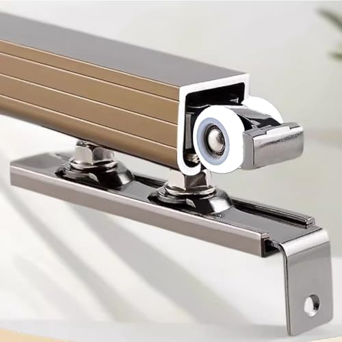 Schiebetürbeschlag schiebetür laufschiene Hochleistungs-Außenschiene Und -Rollen Für Scheunentore, Umgehung Von Schiebekastenschienen Für Wohnzimmer/Küchen/Abstellraum(15'(457cm)) von QHZYMX