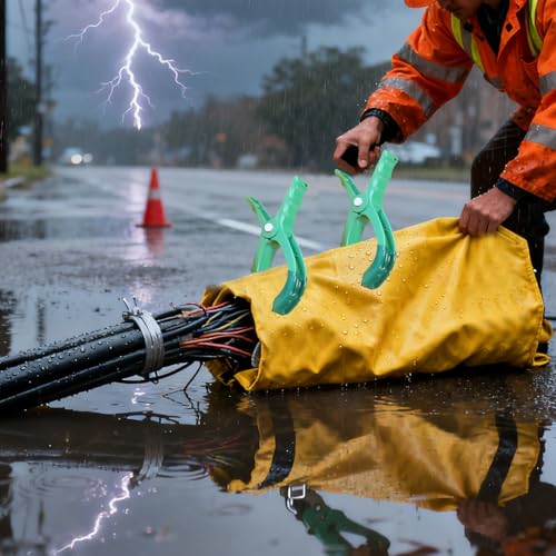 Wasserdichte Isolierschutzdecke, 400 V 10 KV Abschirmabdeckung Die Überholung Von Hoch-/Niederspannungsgeräten, Leichtes Abdeckblatt(0.4kv-15.7x15.7"/40x50cm) von QHZYMX