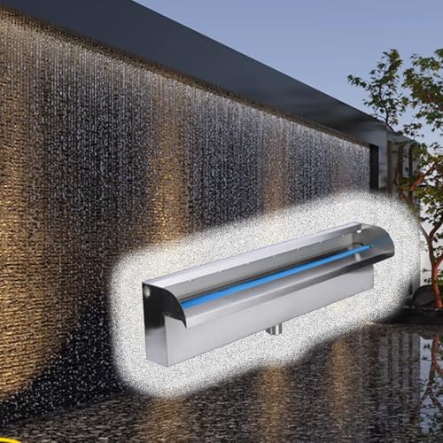 Wasserfall-Überlaufrinne Großer, Anpassbarer Teichüberlauf – Extrabreites Wasserfalldesign, Stabiler Wasserfallbrunnen Aus Edelstahl 304 Für Den Hinterhof – Garten- Und Außendekoration(12in/30cm) von QHZYMX