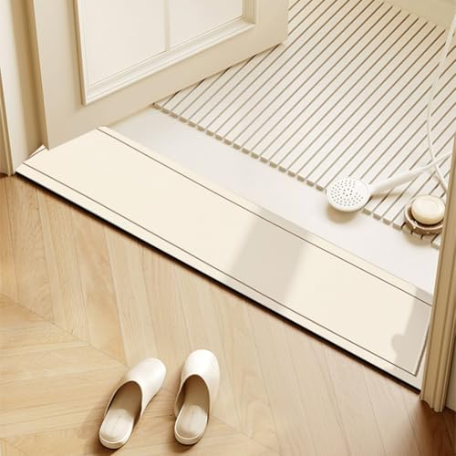 QHanky Badematte 10x60cm,Super Absorbierende Badezimmerteppich Waschbar,Badvorleger Duschvorleger für Dusche,Badewannen und Badezimmer,Toilette (Bunt C) von QHanky