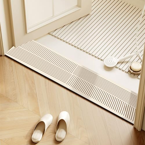 QHanky Badematte 30x80cm,Super Absorbierende Badezimmerteppich Waschbar,Badvorleger Duschvorleger für Dusche,Badewannen und Badezimmer,Toilette (Bunt D) von QHanky