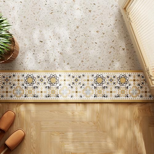 QHanky Badvorleger rutschfest Waschbar 20x100cm,Badematte rutschfest,Absorbierender Badezimmerteppich,Schnelltrocknende Badematte,für Dusche,Badewannen und Badezimmer (Bunt C) von QHanky