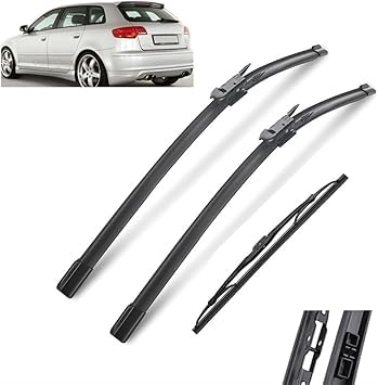 QHuaL Automotive Scheibenwischer Scheibe Scheibenwischersatz für Audi A3 8P 2005-2012 24in+19in+13in, Premium Qualität Frontscheiben Wischerblätter Set QHuaL Automotive Scheibenwischer Scheibe Scheibenwischersatz für Audi A3 8P 2005-2012 24in+19in+13in, Premium Qualität Frontscheiben Wischerblätter Set von QHuaL