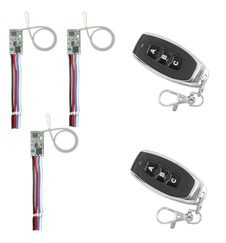DC 3.7V 5V 6V 9V 12V 24V 433MHz Wireless Module Receiver Controller mit 2 Sendern, 2A Mini-Relais-Fernschalter für Lampen, Weihnachtsdekoration von QIACHIP