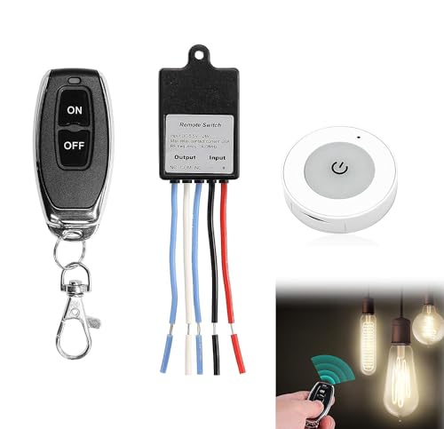 QIACHIP 12V Funkschalter mit fernbedienung,Drahtloser Relais Empfänger 5V/12V/24V,Mini Relais Wireless Lichtschalter Fernbedienung für Deckenleuchten, Lampen weihnachtsdeko von QIACHIP