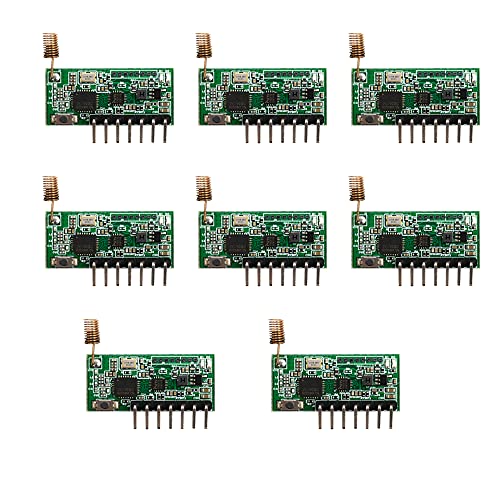 QIACHIP RX480E 868 mhz sender empfänger Arduino garagentor funk-empfänger Funkmodul RF Wireless Transceiver mit Antenne für z.B. Arduino und Raspberry Pi 8 Sätze von QIACHIP