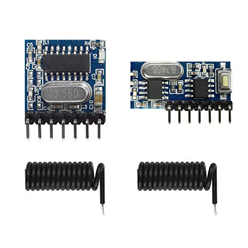 QIACHIP Kabellos RX480E 433 MHz RF Modul Empfänger und Sender, integrierter Lerncode 1527 Dekodierung, 4-Kanal-Ausgang für Arduino von QIACHIP