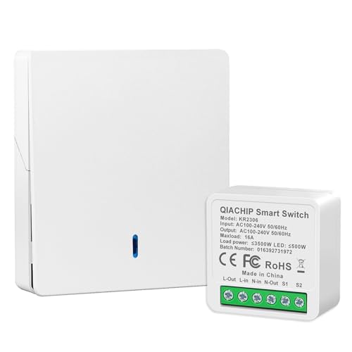QIACHIP Funk lichtschalter 230V,16A Smart Schalter Mini Aufputz Relais Modul Empfänger mit Funk Touch 2.4 ghz Panel Wireless Switch Fernbedienung,eWeLink APP Bluetooth-Steuerung QIACHIP Funk lichtschalter 230V,16A Smart Schalter Mini Aufputz Relais Modul Empfänger mit Funk Touch 2.4 ghz Panel Wireless Switch Fernbedienung,eWeLink APP Bluetooth-Steuerung von QIACHIP