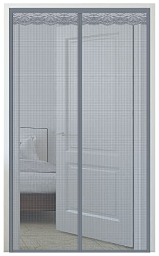 Magnet Fliegengitter Tür Insektenschutz,85x235cm(W*H) Magnet Fliegenvorhang Automatisch Verschließen- Kinderleichte Klebemontage Ohne Bohren für Wohnzimmer Balkontür Terrassentür, Gray-a von LYBAOHAO