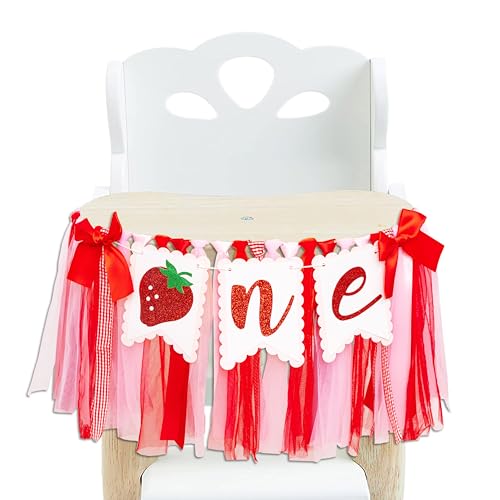 Strawberry Hochstuhl Banner 1. Geburtstag - Berry First Birthday Hochstuhl Banner von QIANGDAGSI