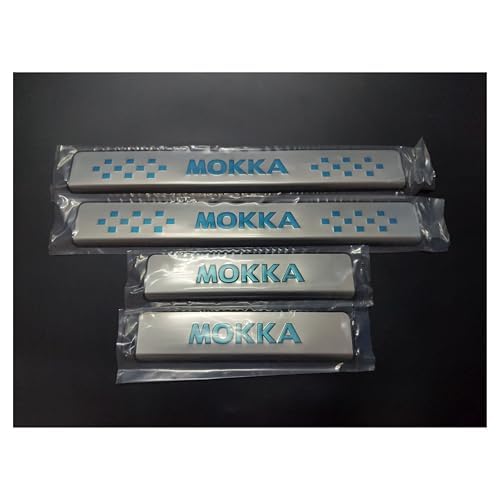 4 Stück Einstiegsleisten für Opel Mokka B 2020 2021 2022 2023 2024, Abriebschutz Auto Rittplatten Türschwelle Edelstahl Willkommens-Pedalleiste Scheuerschutz 4 Stück Einstiegsleisten für Opel Mokka B 2020 2021 2022 2023 2024, Abriebschutz Auto Rittplatten Türschwelle Edelstahl Willkommens-Pedalleiste Scheuerschutz von QIANGFAFA