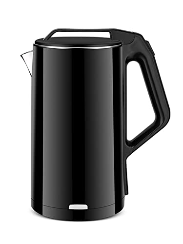Edelstahl-Teekessel mit 1500-W-Schnellkocher, for Tee, Kaffee, Milch und Schnell, 2,5 l/schwarz von QIANGT