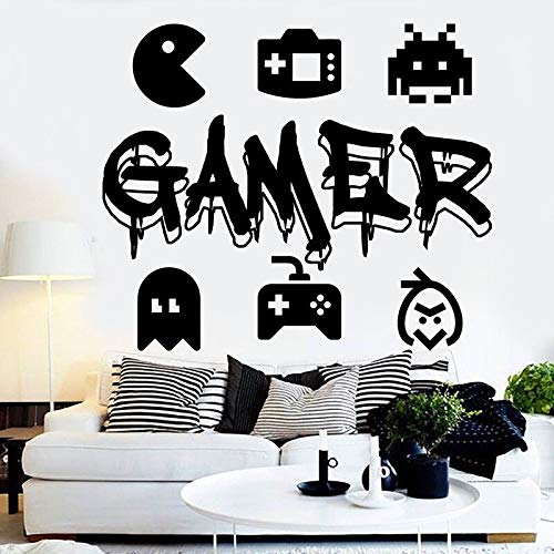 QIANGTOU Gamer Wandtattoo Eat Sleep Game Controller Videospiel Wandtattoos Angepasst für Kinder Schlafzimmer Vinyl Wall Art Decals 68x57cm QIANGTOU Gamer Wandtattoo Eat Sleep Game Controller Videospiel Wandtattoos Angepasst für Kinder Schlafzimmer Vinyl Wall Art Decals 68x57cm von QIANGTOU