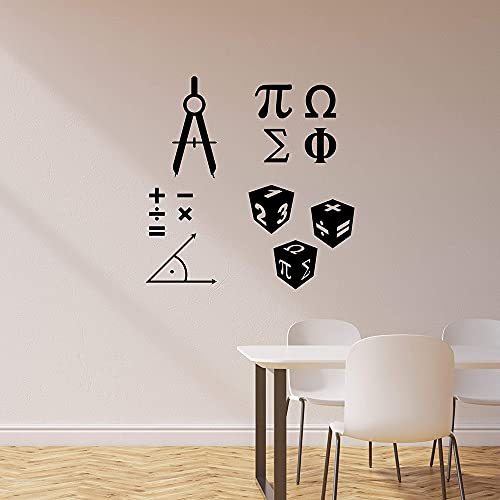QIANGTOU Math Symbol Schule Klassenzimmer Mathematik Wissenschaft Vinyl Wandtattoo Wohnkultur Kunstwand Tapete Wandaufkleber 101x119cm QIANGTOU Math Symbol Schule Klassenzimmer Mathematik Wissenschaft Vinyl Wandtattoo Wohnkultur Kunstwand Tapete Wandaufkleber 101x119cm von QIANGTOU