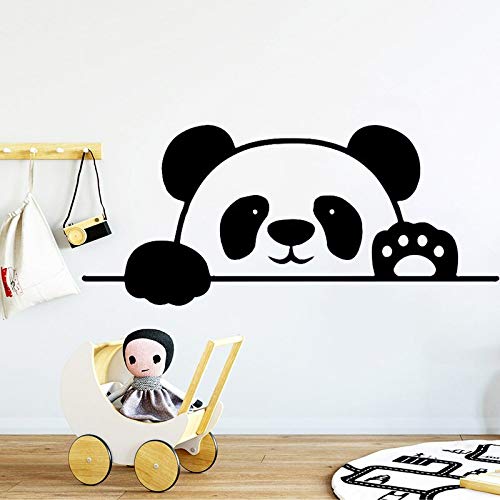 QIANGTOU Panda Wandaufkleber Kinderzimmer Vinyl Wandtattoo Tier Fröhlich Kinder Schlafzimmer Wandbild Abnehmbare wasserdichte Wohnkultur 73x164cm von QIANGTOU