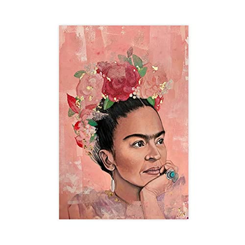 QIANGZHE Frida Kahlo 6 Leinwand-Poster, Wandkunst, Dekor, Druck, Bild, Gemälde für Wohnzimmer, Schlafzimmer, Dekoration, Rahmen: 30 x 45 cm von QIANGZHE