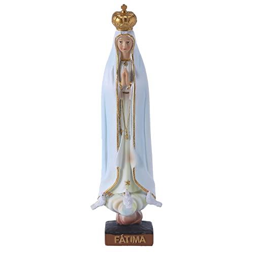QIANLING 20,3 cm H Our Lady of Fatima Figuren, religiöse Geschenke, Our Lady of Fatima, Statue, katholische Virgen De Fatima Figuren, geeignet für Altardekoration, Sammlung oder religiöse Dekoration von QIANLING