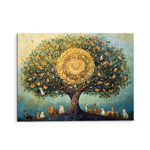 Malen Nach Zahlen Erwachsene Paint by Numbers Adults DIY Ölgemälde Leinwand Set mit 3 Pinsel und Acrylfarben für Home Weihnachten Deko Geburtstag Geschenk - 30 x 40 cm Ohne Rahmen (Träume Baum) t-669 von QIANLUOO