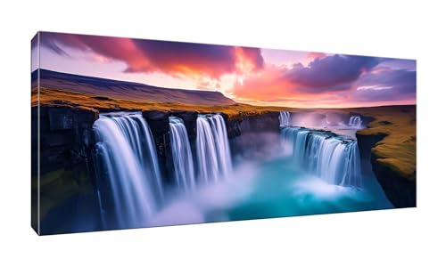 Malen Nach Zahlen Erwachsene XXL, Paint by Numbers Island Falls Malen Nach Zahlen, DIY Geschenk Art mit Pinseln und Acrylfarben Handgemalt Ölgemälde Leinwand für Home Décor, Ohne Rahmen 40x80 cm H-27 Malen Nach Zahlen Erwachsene XXL, Paint by Numbers Island Falls Malen Nach Zahlen, DIY Geschenk Art mit Pinseln und Acrylfarben Handgemalt Ölgemälde Leinwand für Home Décor, Ohne Rahmen 40x80 cm H-27 von QIANLUOO