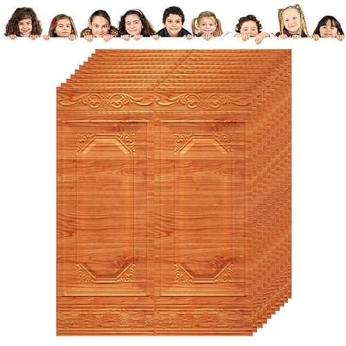 10 Stück 3D-Wandpaneele, 3D-Tapete For Aufkleben Und Abziehen, Selbstklebende, Wasserdichte Schaumstoff-Ziegelverkleidung Aus Kunstziegeln For Schlafzimmer, Badezimmer, Küche, Kamindekor(C) von QIANMEI