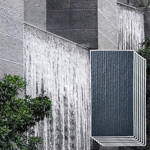 3D-Dekorative Wandverkleidung, Wasserdichte PU-Wandpaneele For Innen Und Außen, Wandfliesenverkleidung Aus Kunststein For Spielzimmer, Geriffelte Textur, Wasserdicht(Gray1,7PCS) von QIANMEI