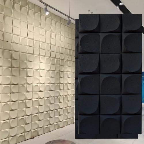 3D-Dekorative Wandverkleidung For Den Innenbereich, Wasserdichte Wandverkleidungsplatten Mit Ziegeleffekt, Dekorative PU-Strukturtapeten For Küche/Schlafzimmer/Wohnzimmer(Black,2pcs) von QIANMEI