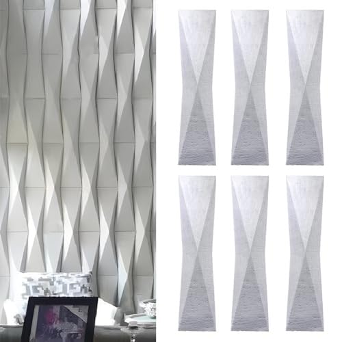 3D-Dekorative Wandverkleidung Mit Natursteinähnlicher Textur, 1,1 Cm Dicke, Wasserdichte PU-Heimdekor-Tapete, Wanddekoration For Den Innen- Und Außenbereich, Kunstziegelplatte(White,6pcs - 0.3 x 1.2m) von QIANMEI