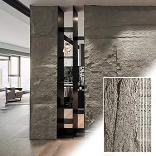 3D-Wandpaneele For Die Inneneinrichtung, PU-3D-Fliesen-Ziegel-Wandaufkleber In Steinoptik, Innenkulissenverkleidung, DIY-Installation(Gray-a,5pack) von QIANMEI