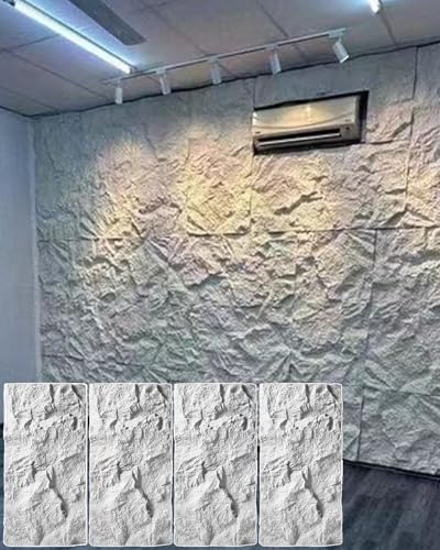 3D-Wandpaneele For Die Innenwanddekoration, Moderne Akzentwandverkleidung Aus Kunststein Mit Schildkrötenfelsenstruktur, PU-Kunstdekor-Wandverkleidung, Zuschneidbar(White) von QIANMEI