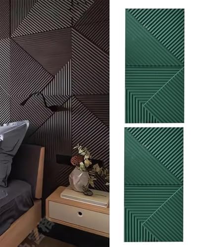 3D-strukturierte Wandpaneele, DIY-Küche, Badezimmer, Heimdekor-Tapete, Innenwand-Dekorplatte, Kunstziegel For Spielzimmer, TV-Hintergrund, Wohnzimmer(Green,2pcs) von QIANMEI