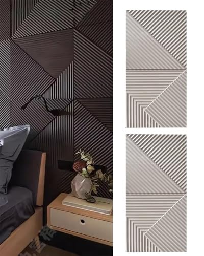 3D-strukturierte Wandpaneele, DIY-Küche, Badezimmer, Heimdekor-Tapete, Innenwand-Dekorplatte, Kunstziegel For Spielzimmer, TV-Hintergrund, Wohnzimmer(Light Gray,2pcs) von QIANMEI
