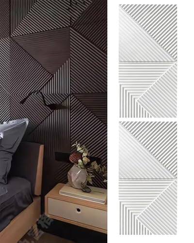 3D-strukturierte Wandpaneele, DIY-Küche, Badezimmer, Heimdekor-Tapete, Innenwand-Dekorplatte, Kunstziegel For Spielzimmer, TV-Hintergrund, Wohnzimmer(White,2pcs) von QIANMEI