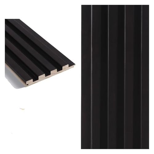 4er-Pack Holzlamellen-Wandpaneele For Die Innenwanddekoration, Wasserdichte 3D-Wandverkleidungsplatten Mit Geriffelter Struktur, TV-Wand-Hintergrundwand-Wohnzimmerdekoration(#1,140cm/4.6ft) von QIANMEI