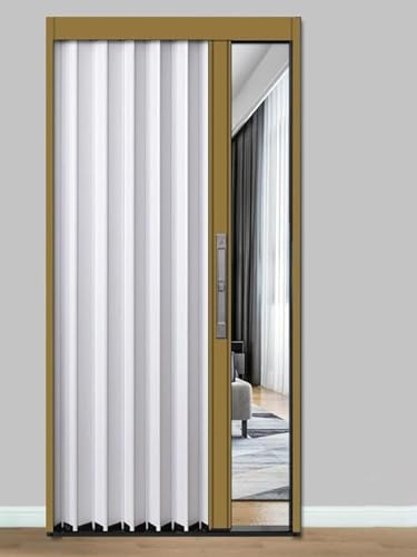Falttüren Innentüren Tragbare Faltschiebetür, Rollladen-Teleskoptür, Schiebeschranktür Mit Wartungsfreier, Leiser Riemenscheibe, Geeignet For Schlafzimmer, Küche, Badezimmer(WxH 26x80in/66x203cm) Falttüren Innentüren Tragbare Faltschiebetür, Rollladen-Teleskoptür, Schiebeschranktür Mit Wartungsfreier, Leiser Riemenscheibe, Geeignet For Schlafzimmer, Küche, Badezimmer(WxH 26x80in/66x203cm) von QIANMEI