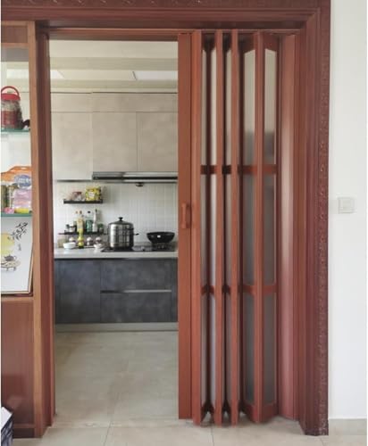 Falttüren Innentüren Ziehharmonika-Falttür, Starke Dichtung, Magnetische Schiebetür, Rollladen-Raumtrennwand, Teleskop-Duschtür, Offene Küchen-Falttür(WxH 101x203cm/40x80in) von QIANMEI