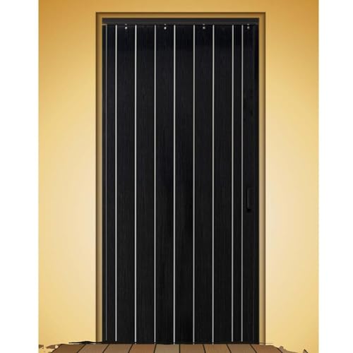 Falttüren Innentüren Ziehharmonika-Falttüren, Schiebetüren Mit Türgriffen, Magnetverschlüsse, Aufrollbare Raumteiler, Innenfalttüren(34x80in(86.4x203cm)) von QIANMEI